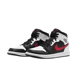 NWOT Nike Air Jordan 1 Mid Chile Red GS Black White Mens / Big Kids 6 Womens 7.5
